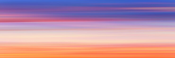 Vector imagen panorámica de las nubes del cielo al atardecer