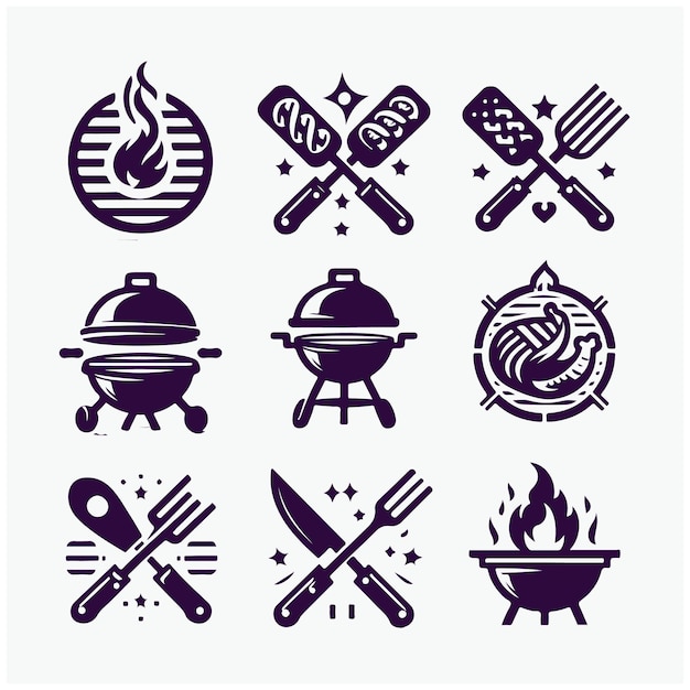una imagen de una parrilla y un fuego con una imagen de un grill y un fuego