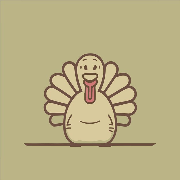 Vector una imagen de un pavo con una lengua que sobresale