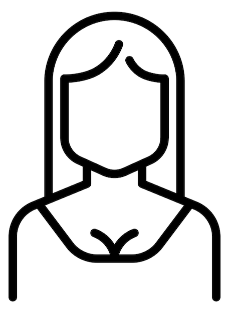 Imagen de perfil de mujer Avatar web de mujer genérica