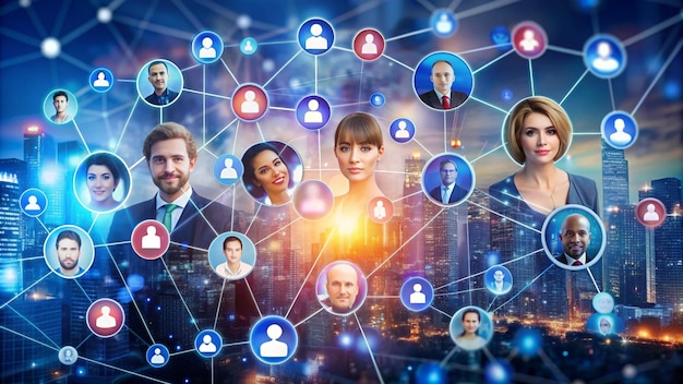 una imagen de personas con la palabra personas en la pantalla de las redes sociales