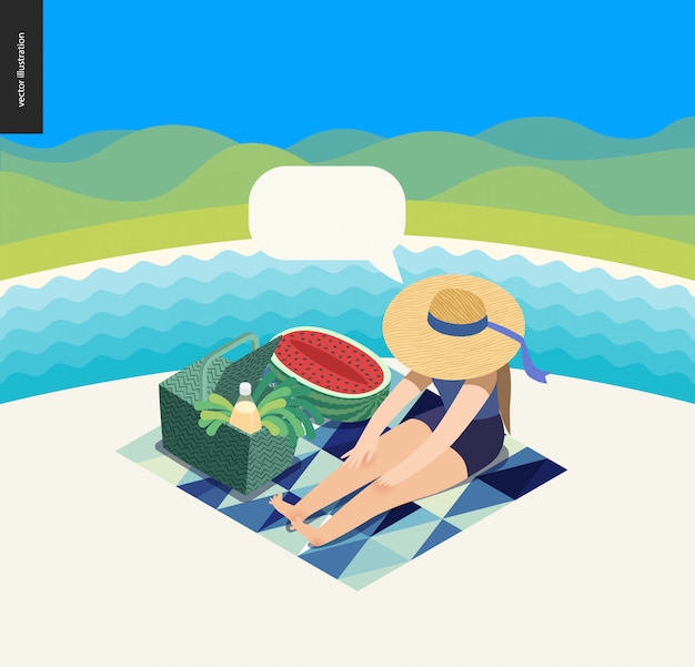 Vector imagen de picnic