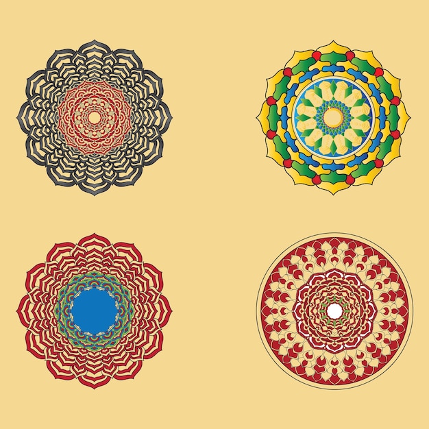 imagen de plantilla de icono de vector de mandala