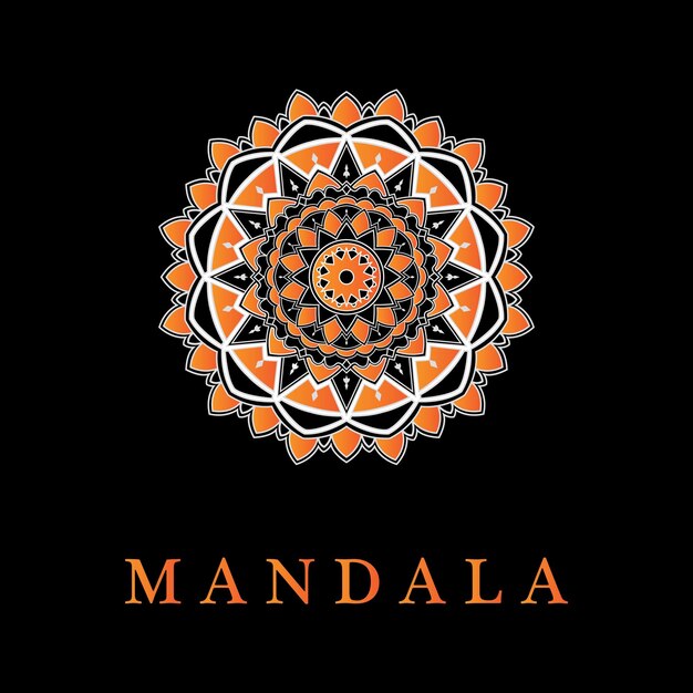 imagen de plantilla de icono de vector de mandala