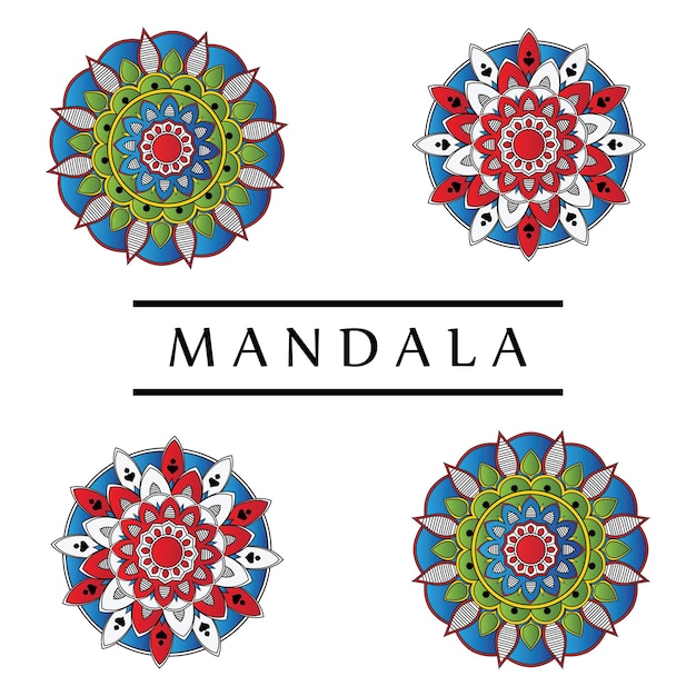 Imagen de plantilla de logotipo de icono de mandala