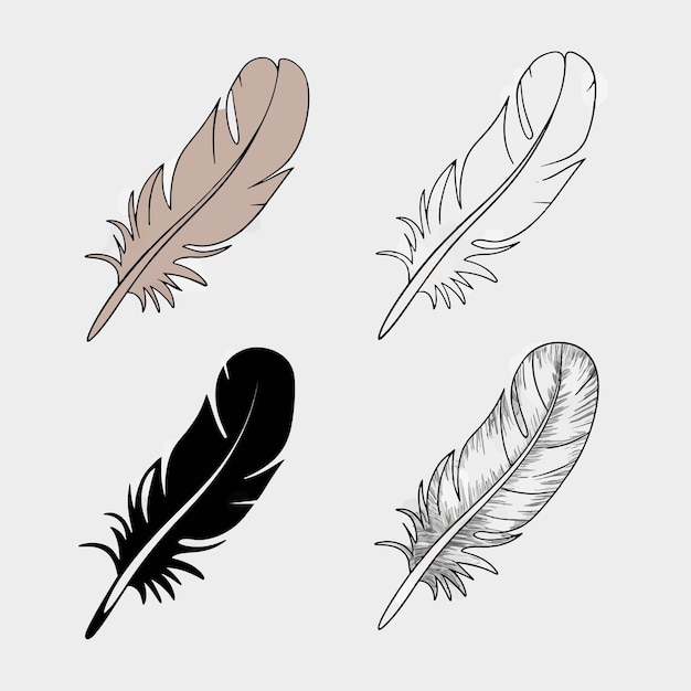 una imagen de plumas y plumas con una pluma en ella