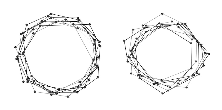 Vector imagen poligonal abstracta que consiste en forma cristalina con líneas de borde y punto de vértice fondo geométrico en estructura de molécula de adn y neuronas ilustración vectorial eps 10 para diseño de negocios