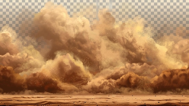 Vector una imagen de polvo y polvo de una tormenta de polvo