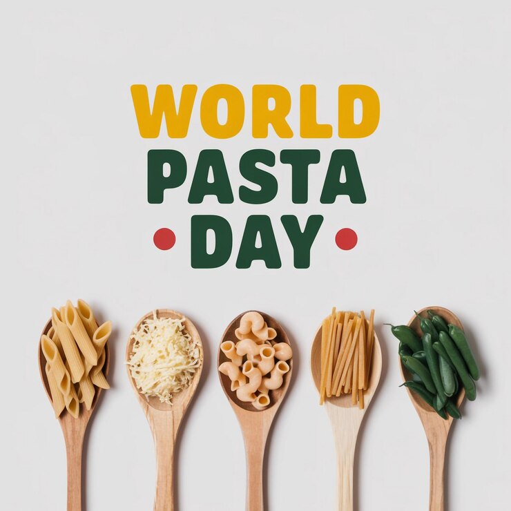Vector imagen promocional vibrante y acogedora para el día mundial de la pasta