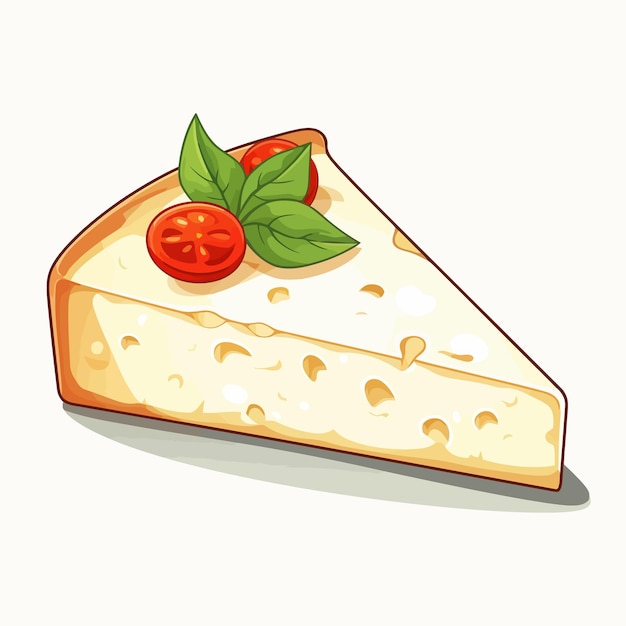 Vector imagen de queso imagen de dibujos animados lindo de queso ilustración vectorial
