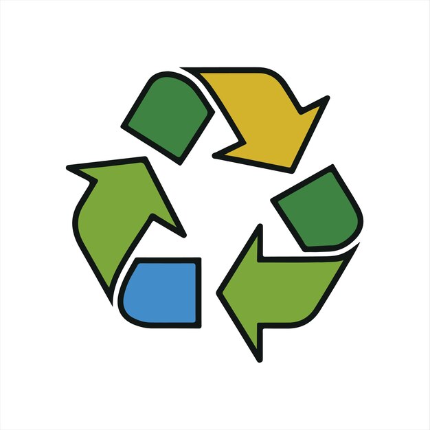 una imagen de un reciclaje que tiene flechas y flechas en él