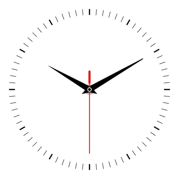 Imagen del reloj aislada sobre un fondo blanco