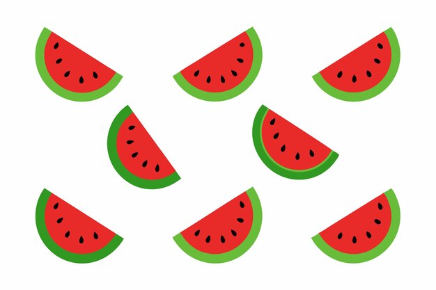 una imagen de una sandía con un fondo verde