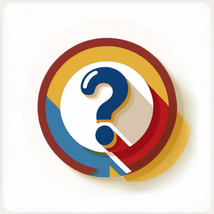 Vector una imagen de un signo de interrogación con un signo de interrogación en él