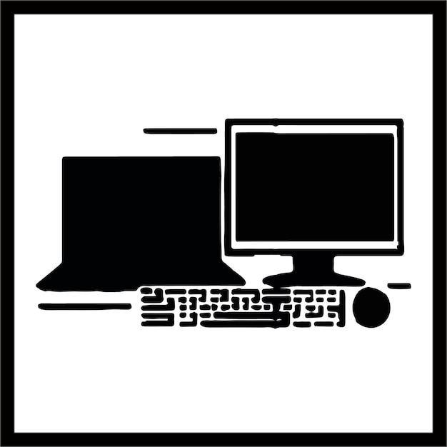 imagen de silueta del equipo informático