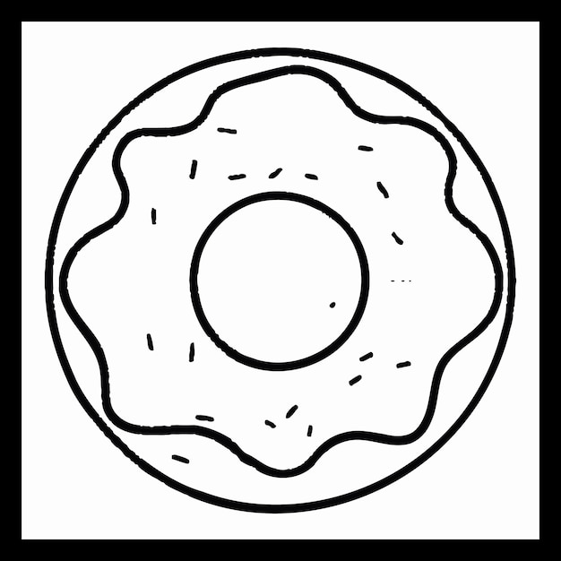 Imagen de silueta negra de las rosquillas