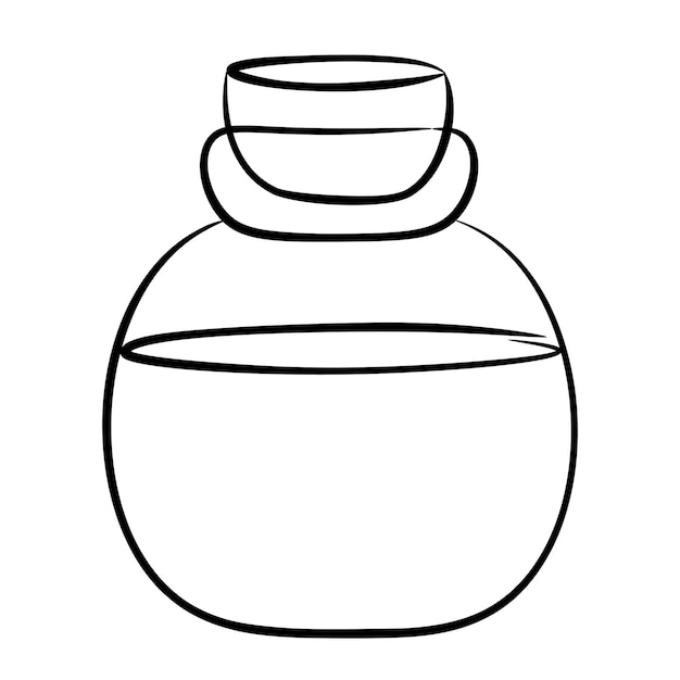 Una imagen simple de un frasco de vidrio con tapón de corcho.