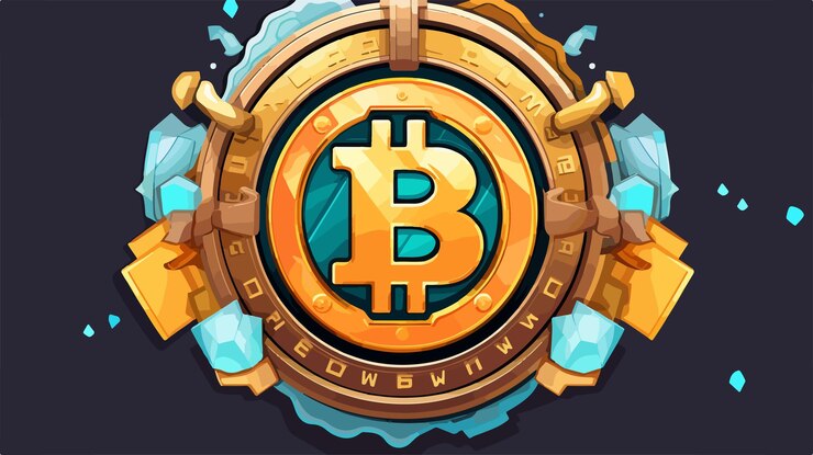 Vector imagen de stock aislada de la moneda del logotipo de bitcoin maximalist writing
