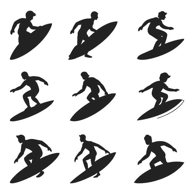 una imagen de un surfista en un fondo blanco con las palabras surfista en él