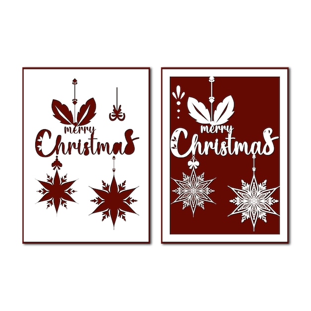 una imagen de una tarjeta de Navidad con copos de nieve en ella