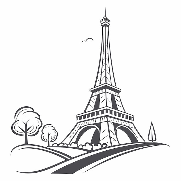 una imagen de una torre que tiene las palabras torre Eiffel en él