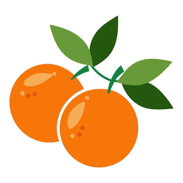 una imagen de tres naranjas con hojas verdes y una hoja verde