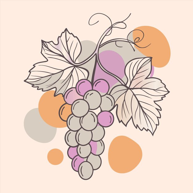 una imagen de uvas con una imagen de una uva en ella