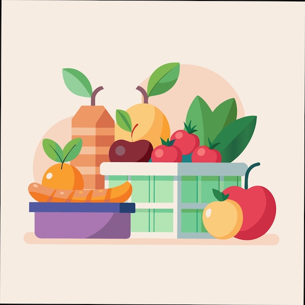 una imagen de una variedad de frutas, incluida una que tiene la palabra fruta en ella