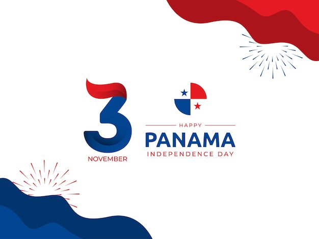Imagen de vector de fondo del día de la independencia de panamá 3 de noviembre
