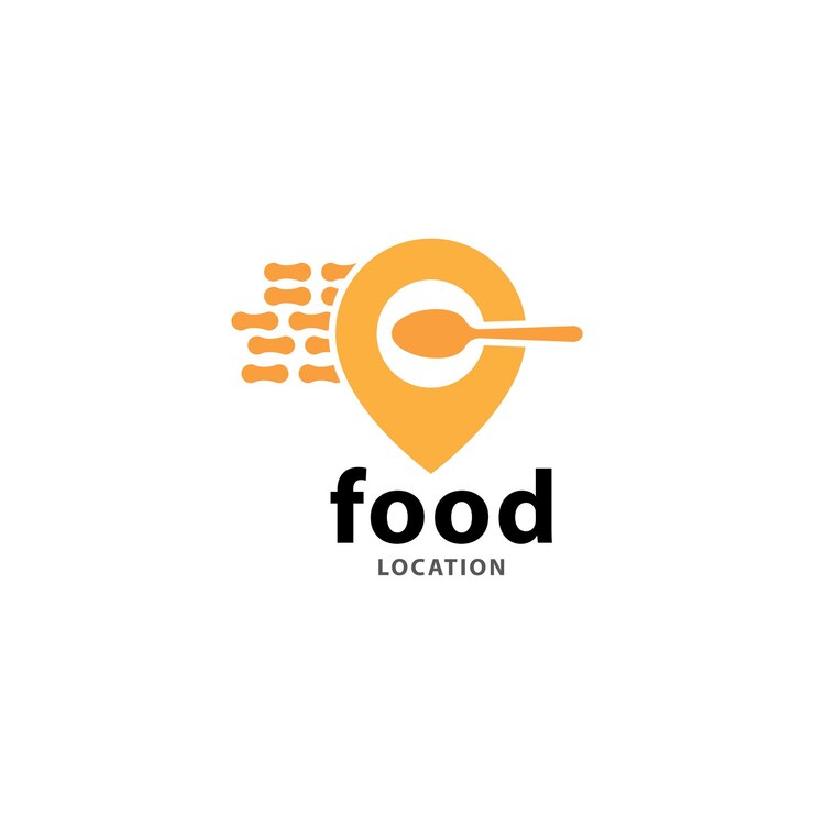 Vector imagen de vector de fondo de punto de comida de logotipo de comida