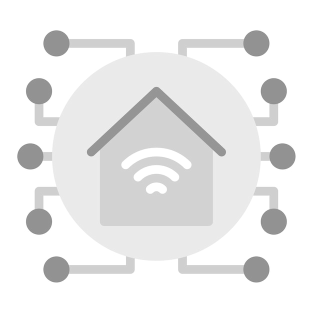 Imagen vectorial automática del icono de la casa Se puede usar para Cyberpunk