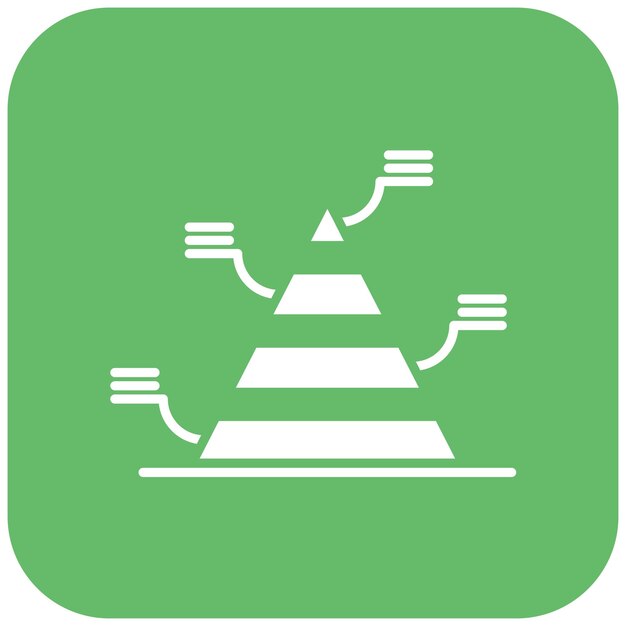 Imagen vectorial básica del icono de la pirámide Se puede usar para infografías