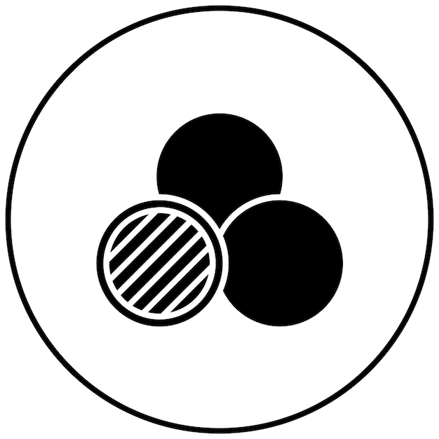 Imagen vectorial básica del icono de Venn Se puede utilizar para infografías