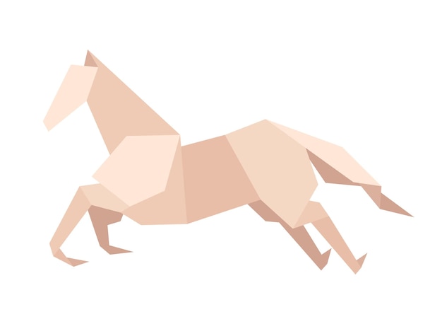 Imagen vectorial de caballo de origami