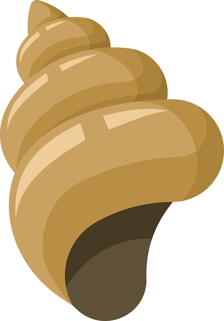 Imagen vectorial de caracol aislado sobre fondo transparente