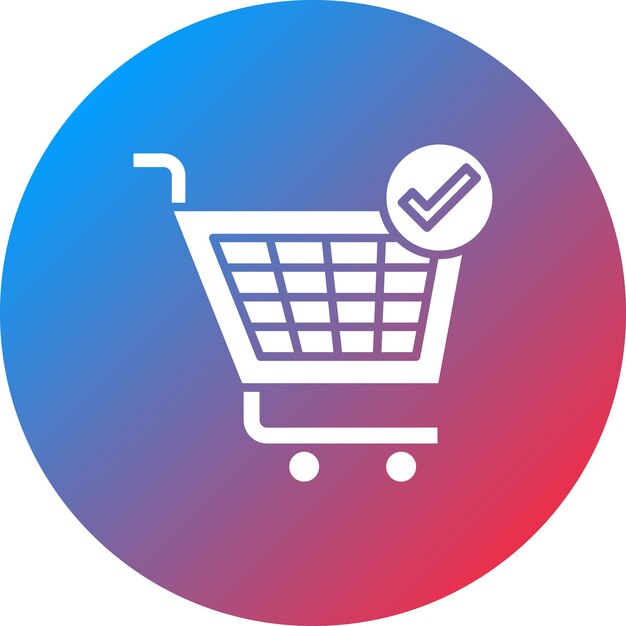 Imagen vectorial completa del icono de compras Se puede utilizar para el marketing en línea