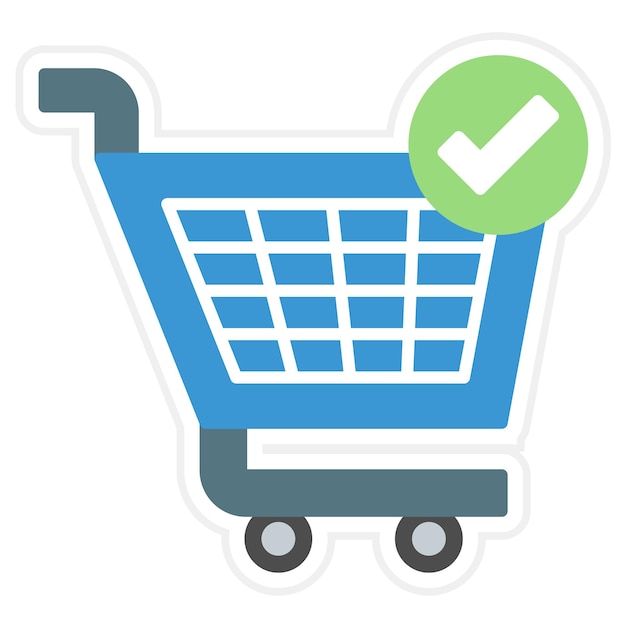 Imagen vectorial completa del icono de compras Se puede utilizar para el marketing en línea