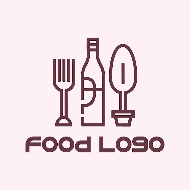 Imagen vectorial del concepto del logotipo de los alimentos