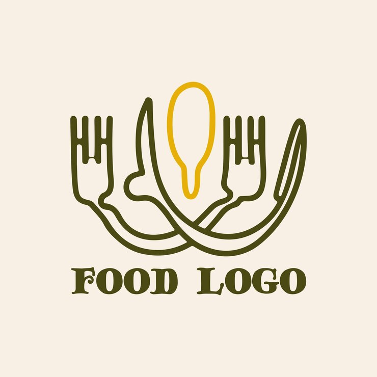 Imagen vectorial del concepto del logotipo de los alimentos