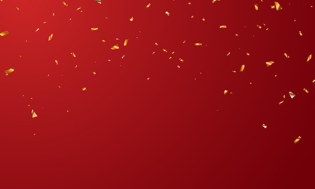 Imagen vectorial de confeti dorado para un fondo de fiesta alegre