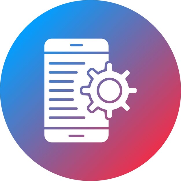 Imagen vectorial de configuración de icono de aplicación Puede utilizarse para la programación informática