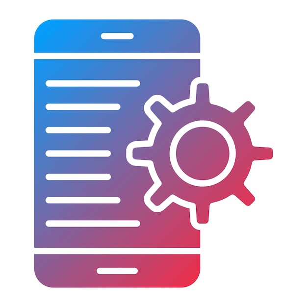Imagen vectorial de configuración de icono de aplicación Puede utilizarse para la programación informática