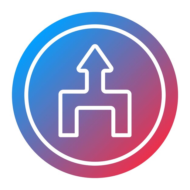 Imagen vectorial convergente de iconos de carreteras Puede utilizarse para señales de tráfico