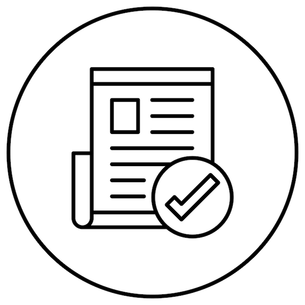 Imagen vectorial correcta del icono de noticias Se puede usar para noticias y medios