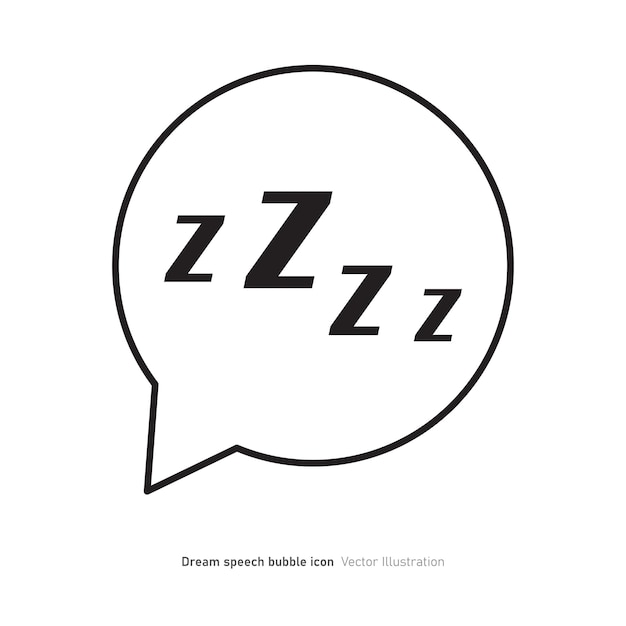 Imagen vectorial del diseño de la burbuja de habla de ensueño con la letra Z