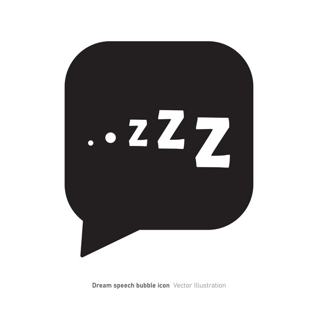 Imagen vectorial del diseño de la burbuja de habla de ensueño con la letra Z
