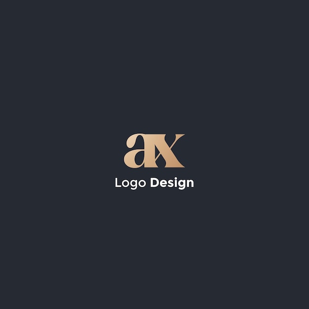 Imagen vectorial del diseño inicial del logotipo de Ax