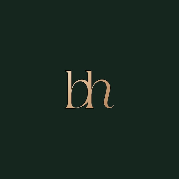 Imagen vectorial del diseño inicial del logotipo de Bh