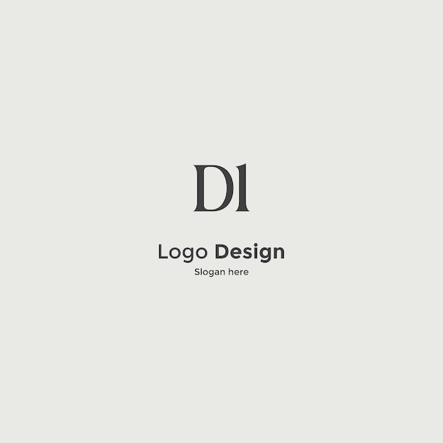 Imagen vectorial del diseño inicial del logotipo de DI