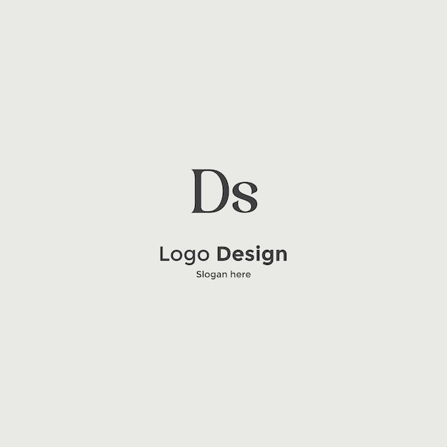Imagen vectorial del diseño inicial del logotipo de DS